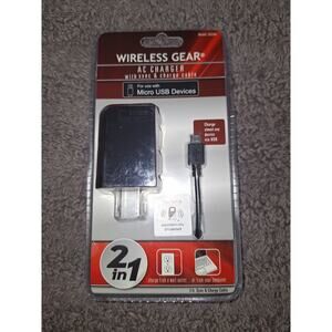 AC Charger With Sync & Charger Cable MICRO USB DEVICES‎ Black